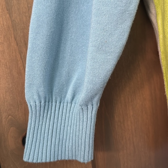 Belle by Kim Gravel Pastel Color Block Sweater Womens XL drop shoulder Cotton - Picture 4 of 9